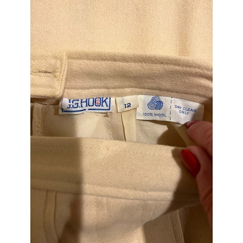 Vintage Y2K Preppy Wool Women’s Pleated Skirt 12 Cottagecore Retro Academia - Picture 3 of 6